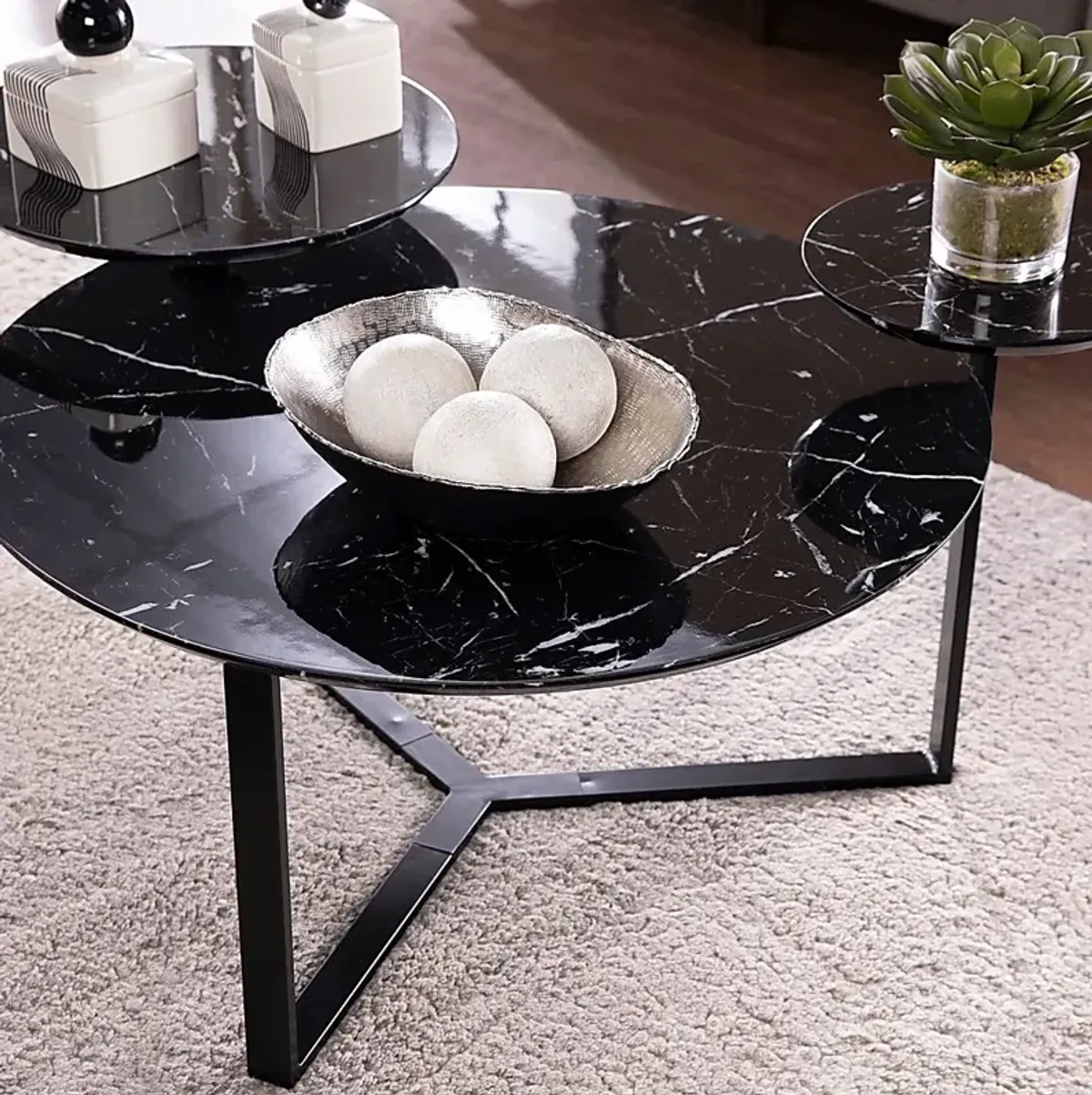 Cliff Way Black Cocktail Table