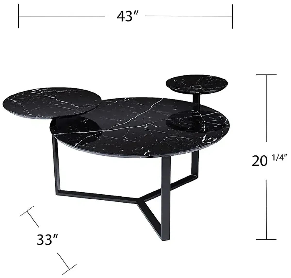 Cliff Way Black Cocktail Table