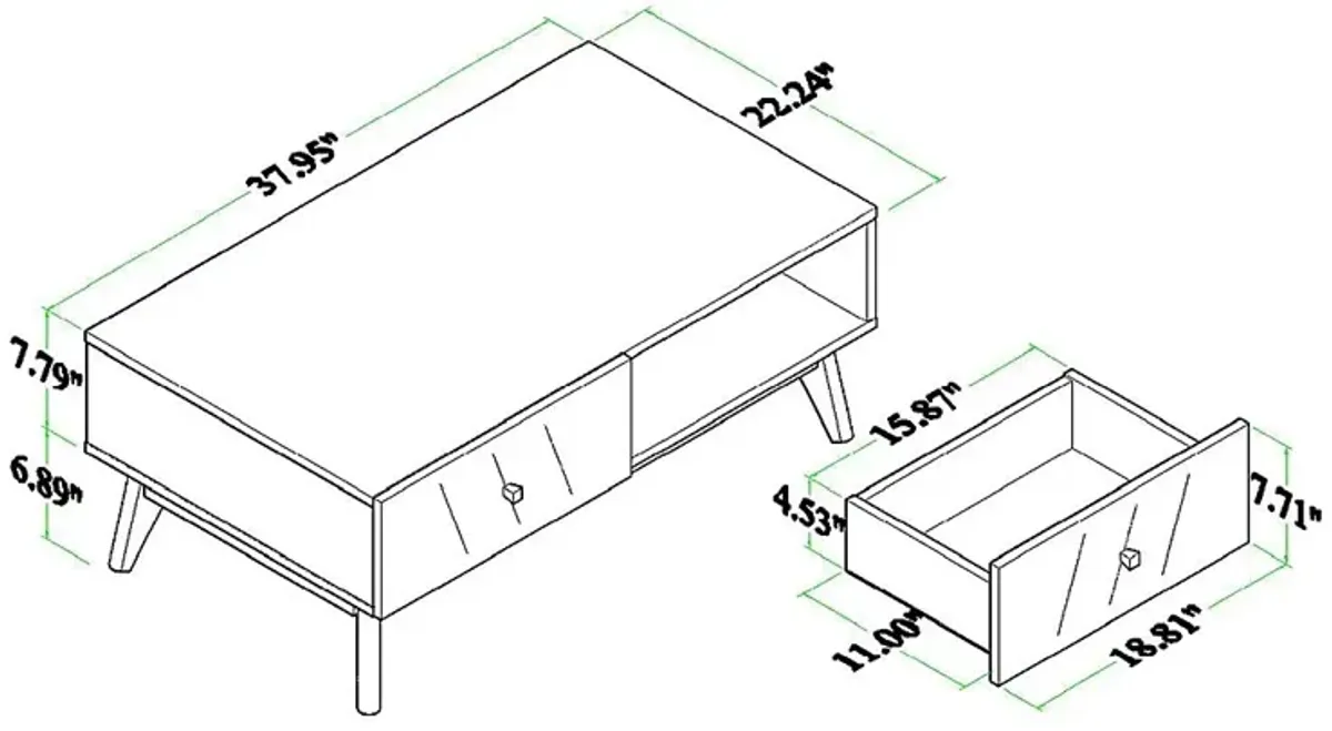 Menominee Brown Cocktail Table