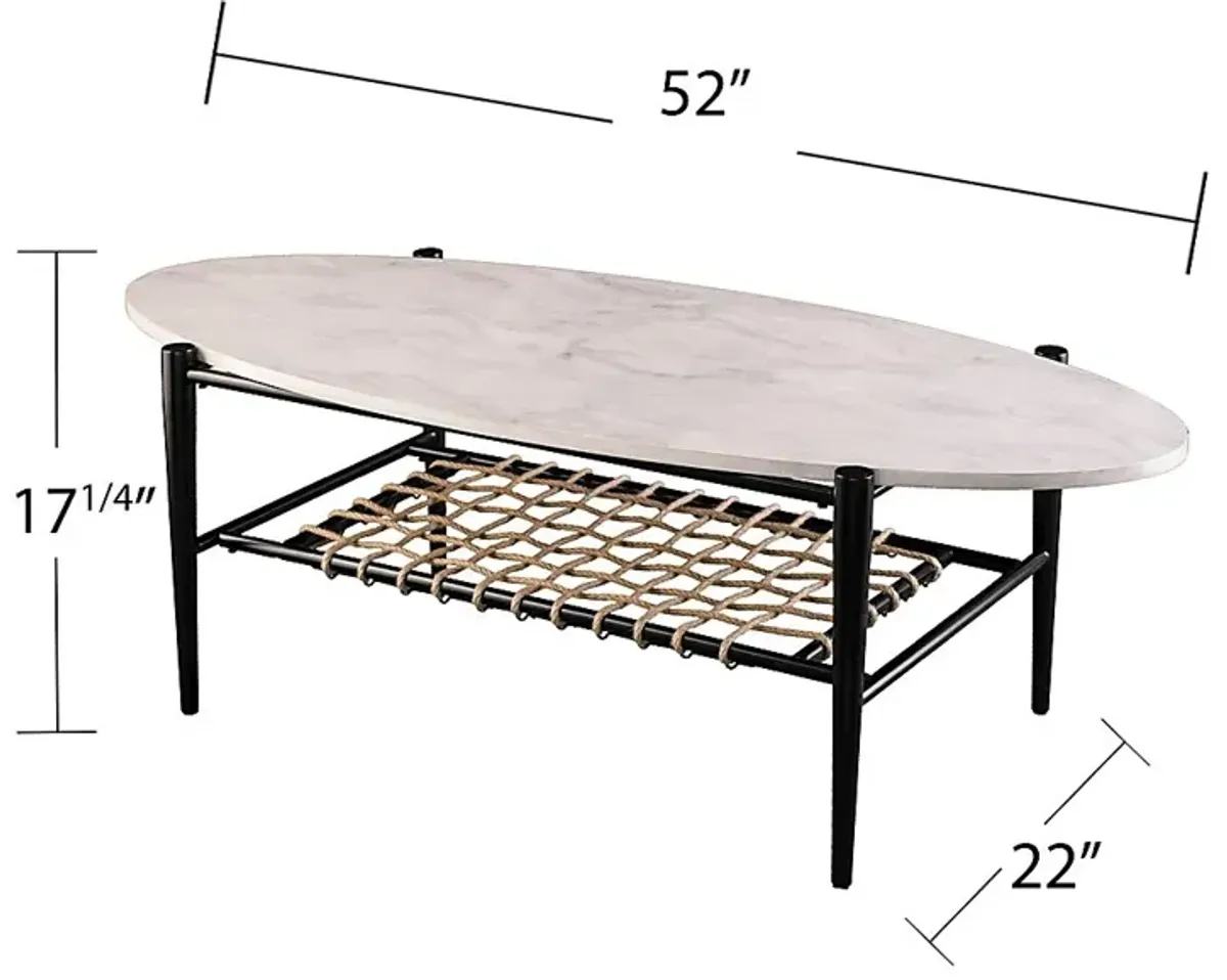 Relckin White Cocktail Table