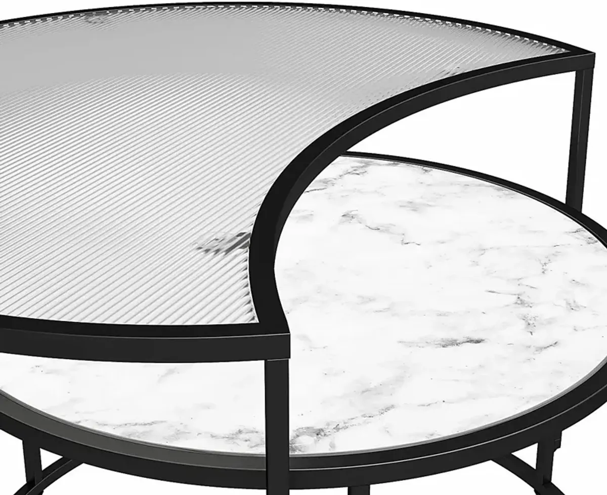 Cardella White Nesting Cocktail Tables, Set of 2