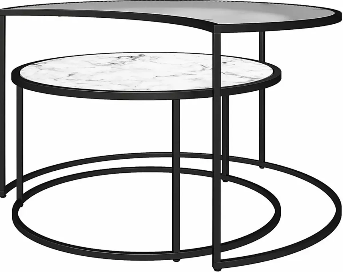 Cardella White Nesting Cocktail Tables, Set of 2