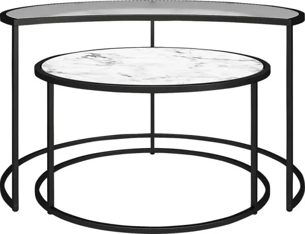 Cardella White Nesting Cocktail Tables, Set of 2