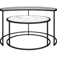 Cardella White Nesting Cocktail Tables, Set of 2