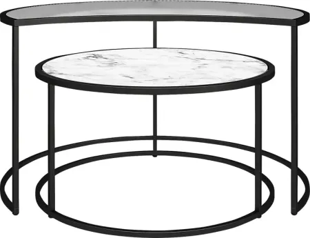 Cardella White Nesting Cocktail Tables, Set of 2