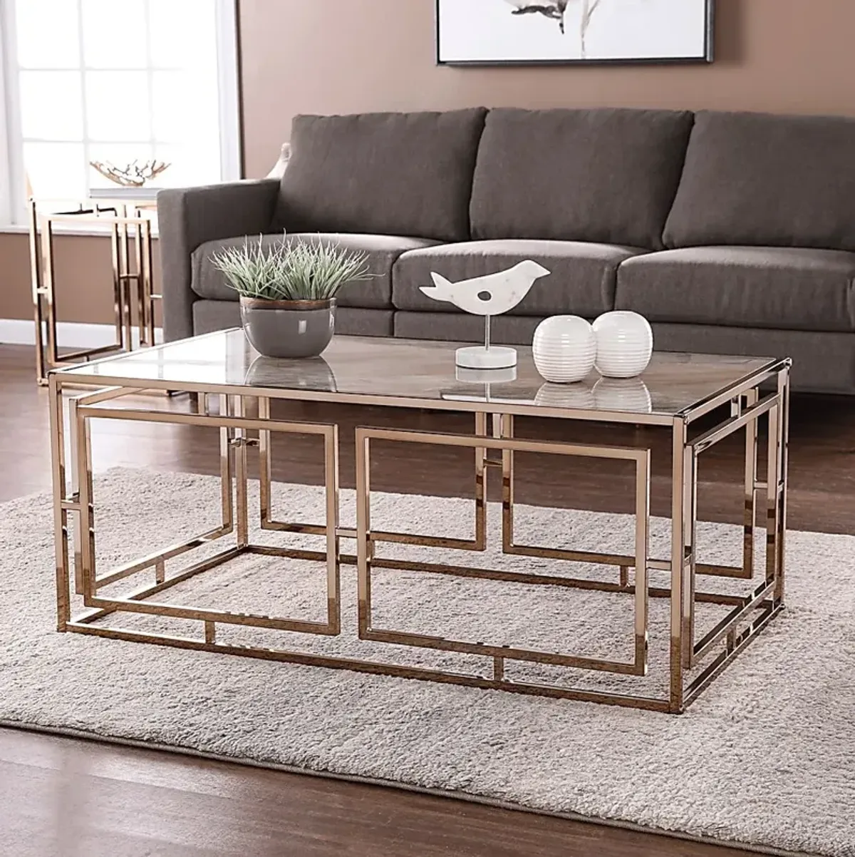 Kayview Gold Cocktail Table