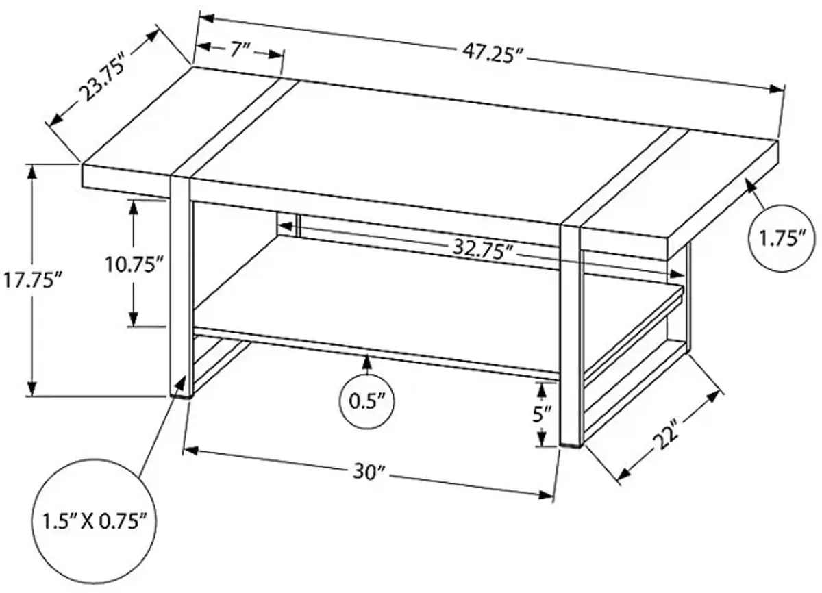 Carimicalle Brown Cocktail Table