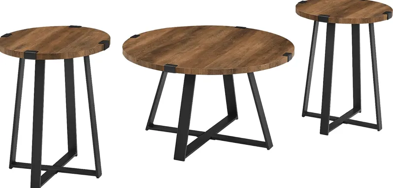 Castletroy Brown Cocktail Table Set