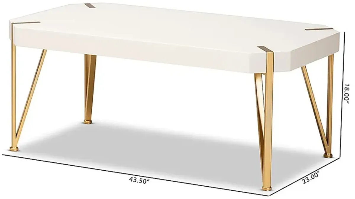 Lizardi White Cocktail Table