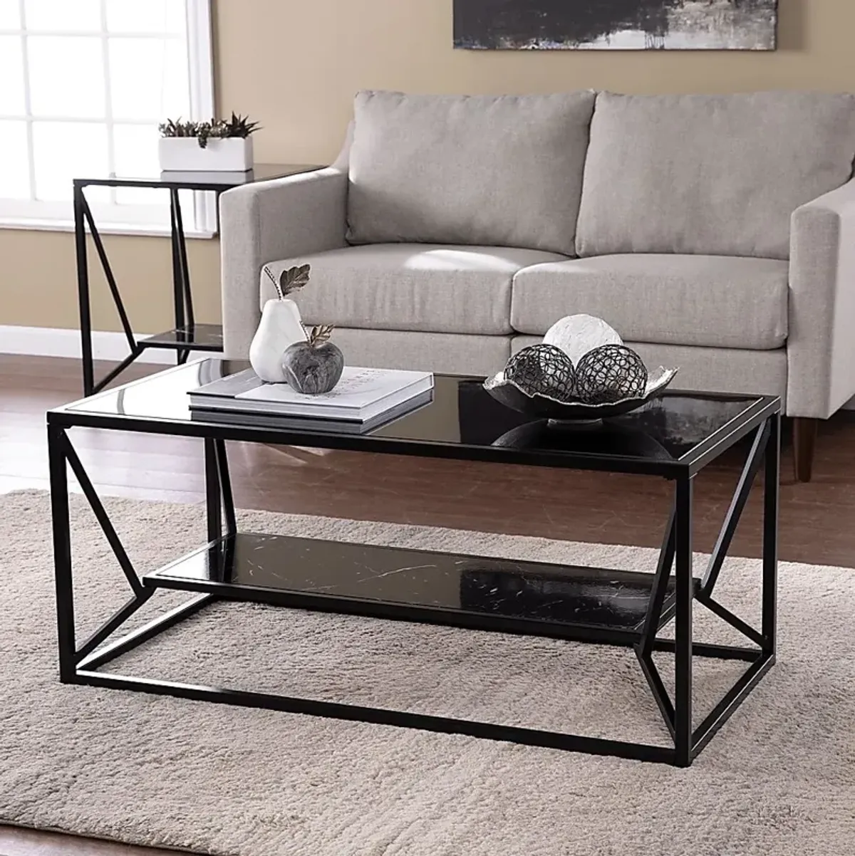 Longspur Black Cocktail Table