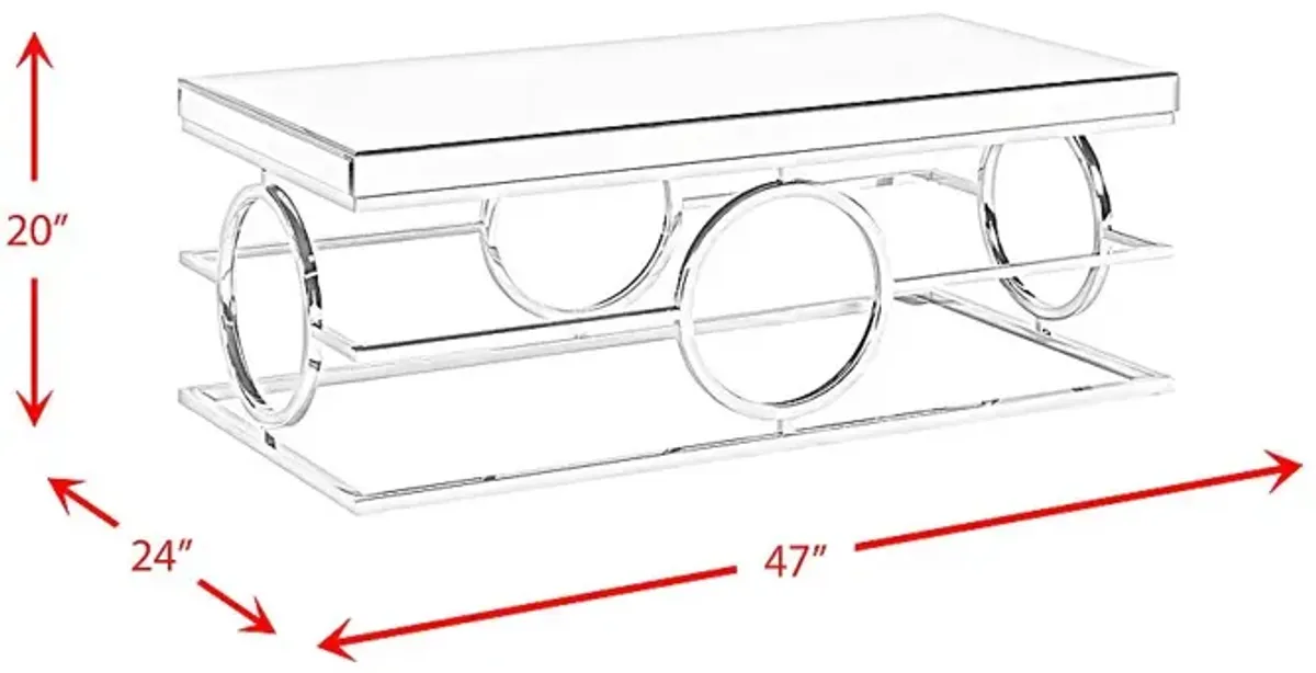 Dassow Chrome Cocktail Table