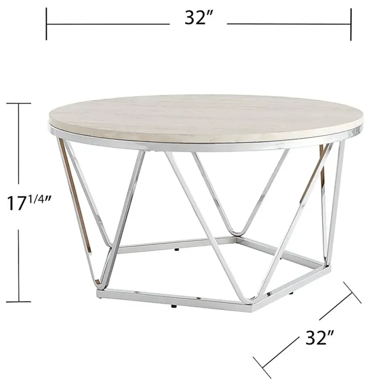 Teaberry White Cocktail Table