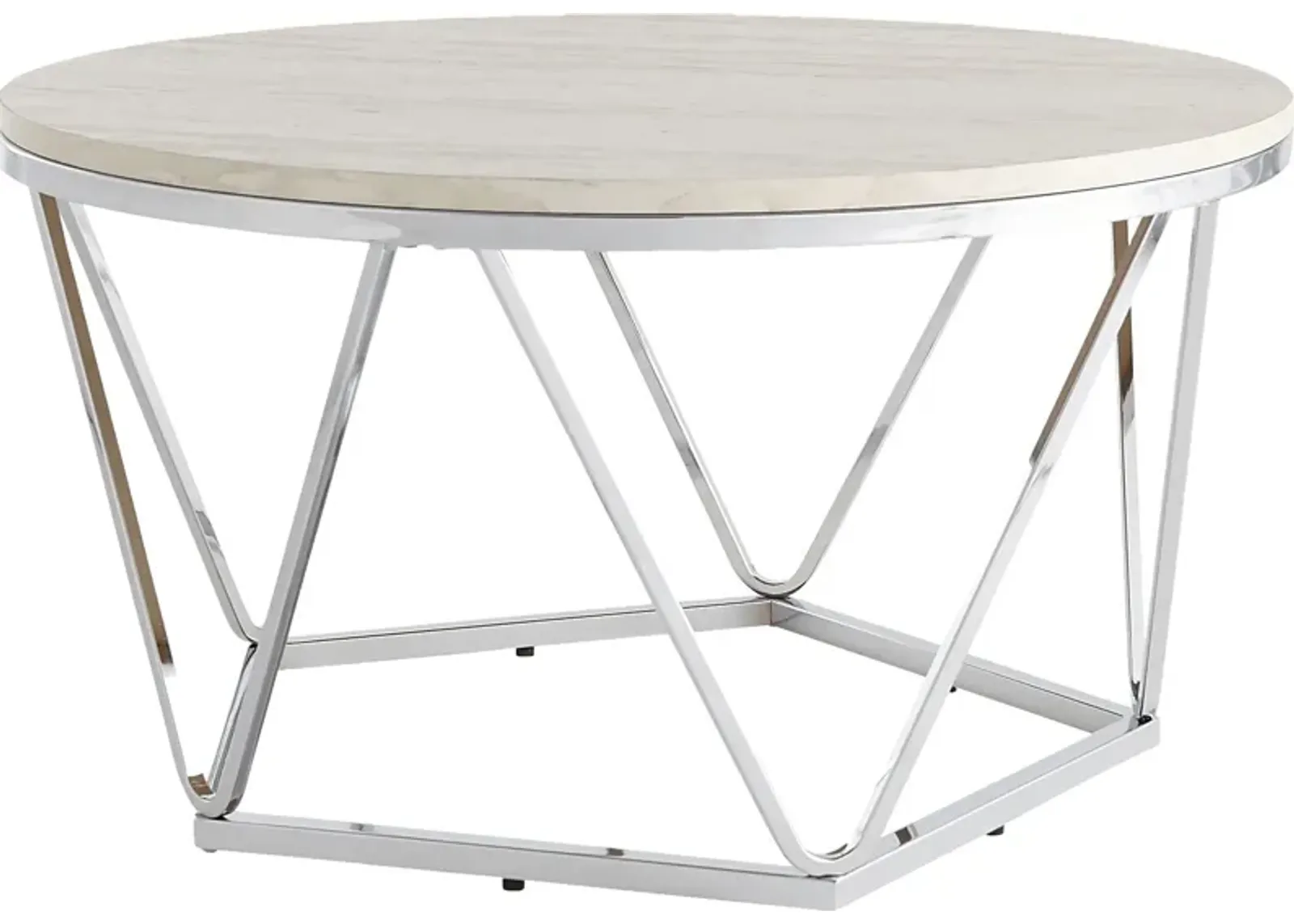 Teaberry White Cocktail Table