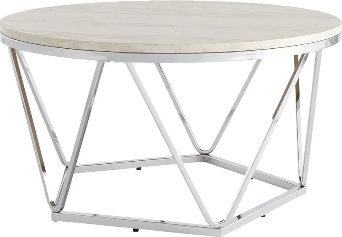 Teaberry White Cocktail Table