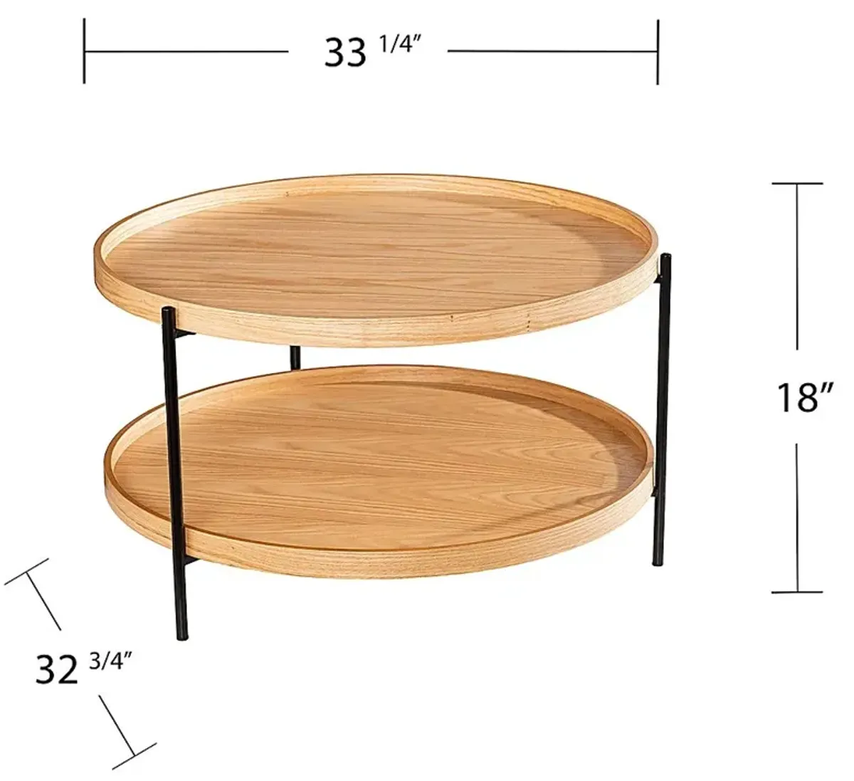 Fingado Natural Cocktail Table