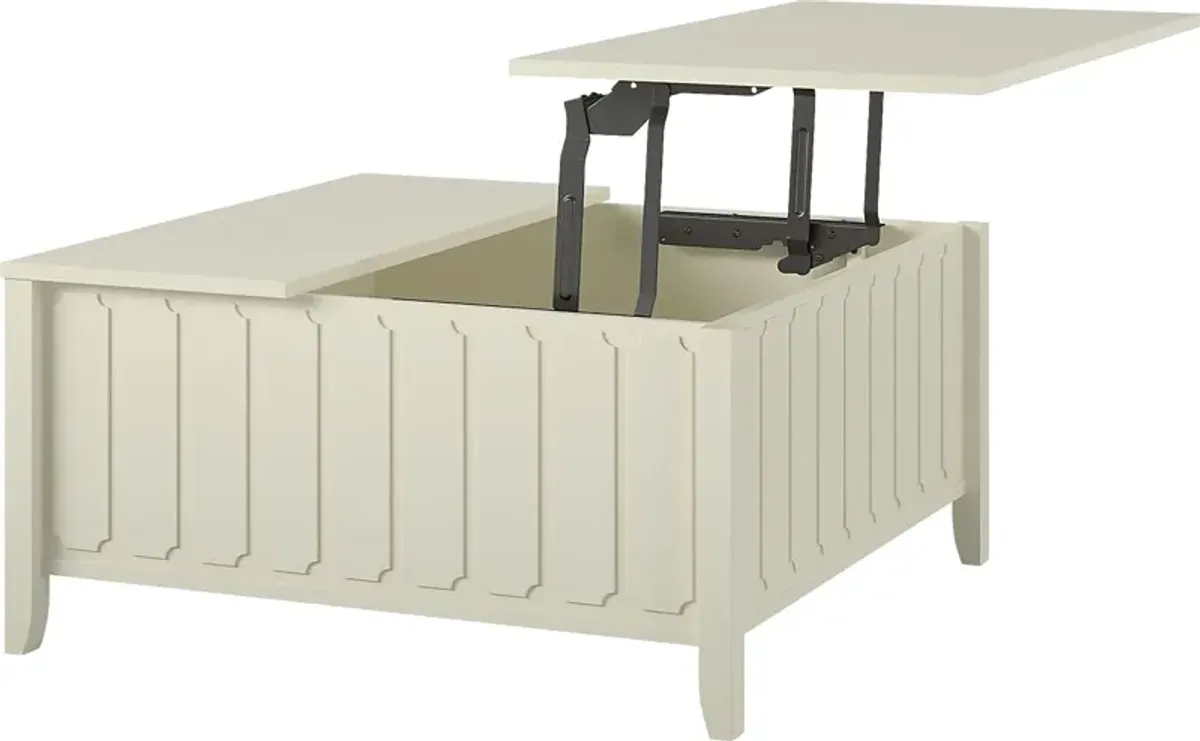 Anselma White Lift-Top Cocktail Table