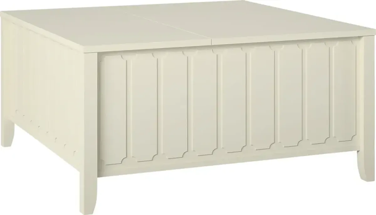 Anselma White Lift-Top Cocktail Table