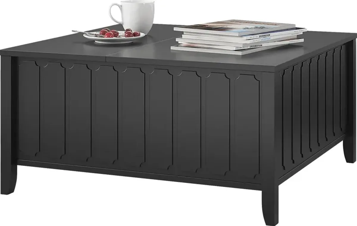 Anselma Black Lift-Top Cocktail Table