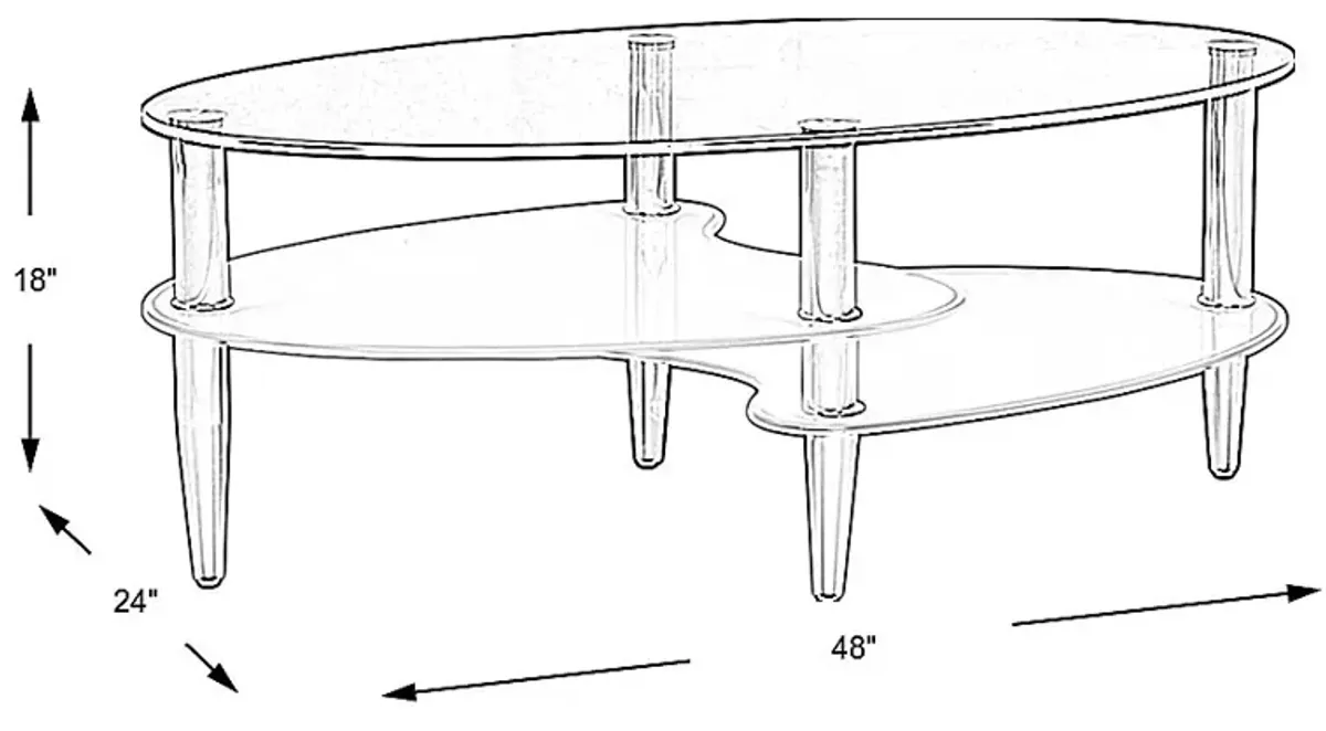 Brunson Silver Cocktail Table