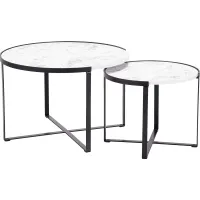 Fireweed White Cocktail Table, Set of 2