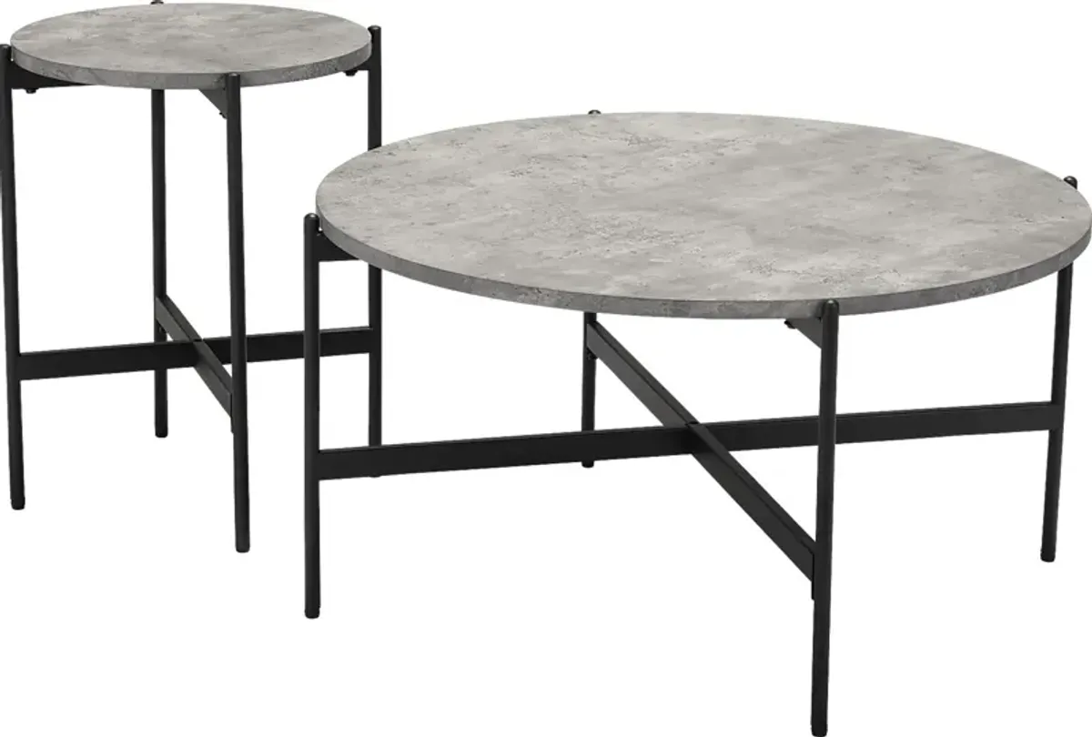 Jenilek Gray Cocktail Table, Set of 2