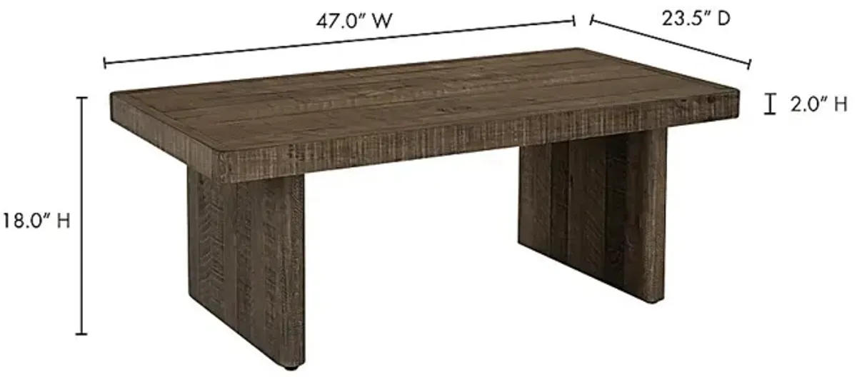 Kedvale Dark Brown Cocktail Table