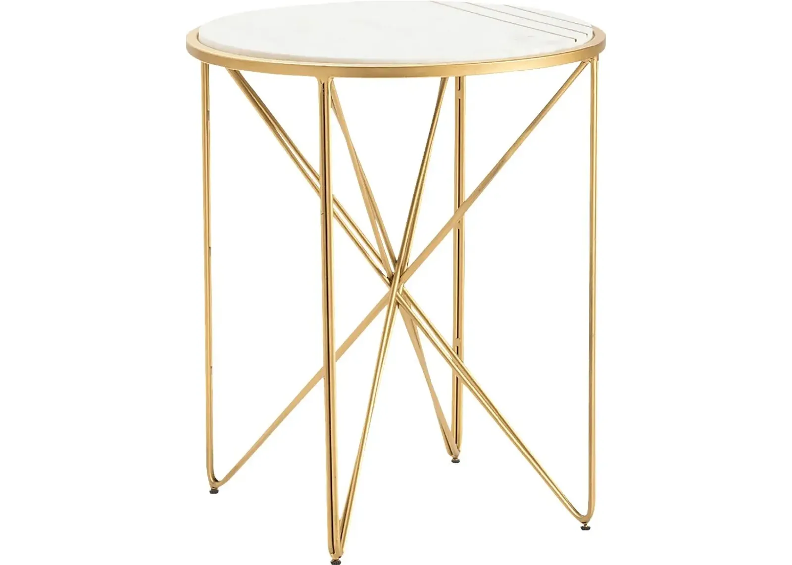 Debina White End Table