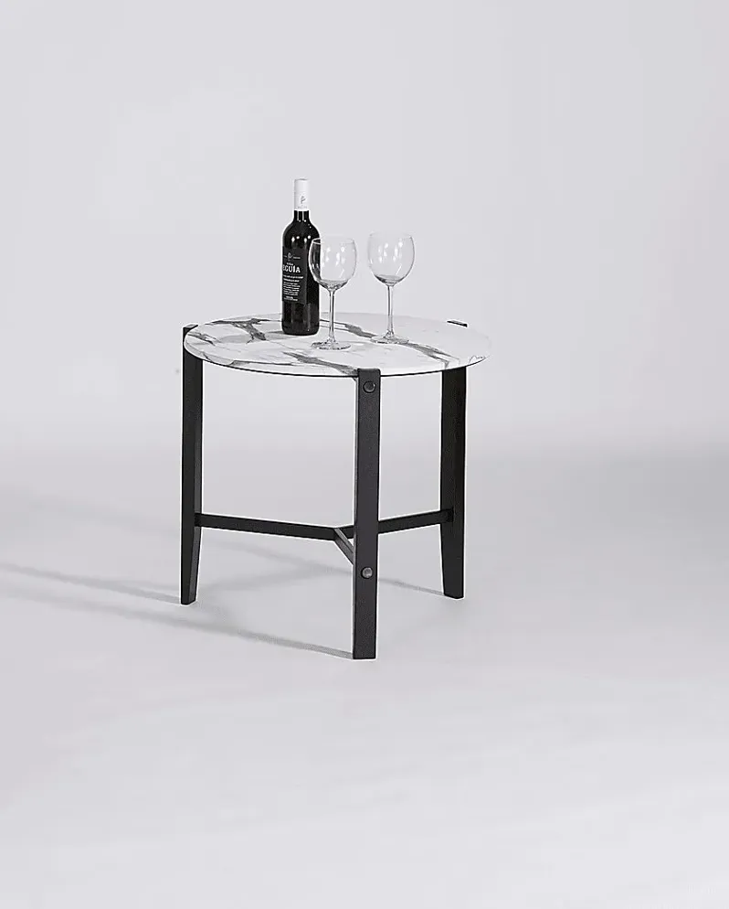 Arvol White End Table