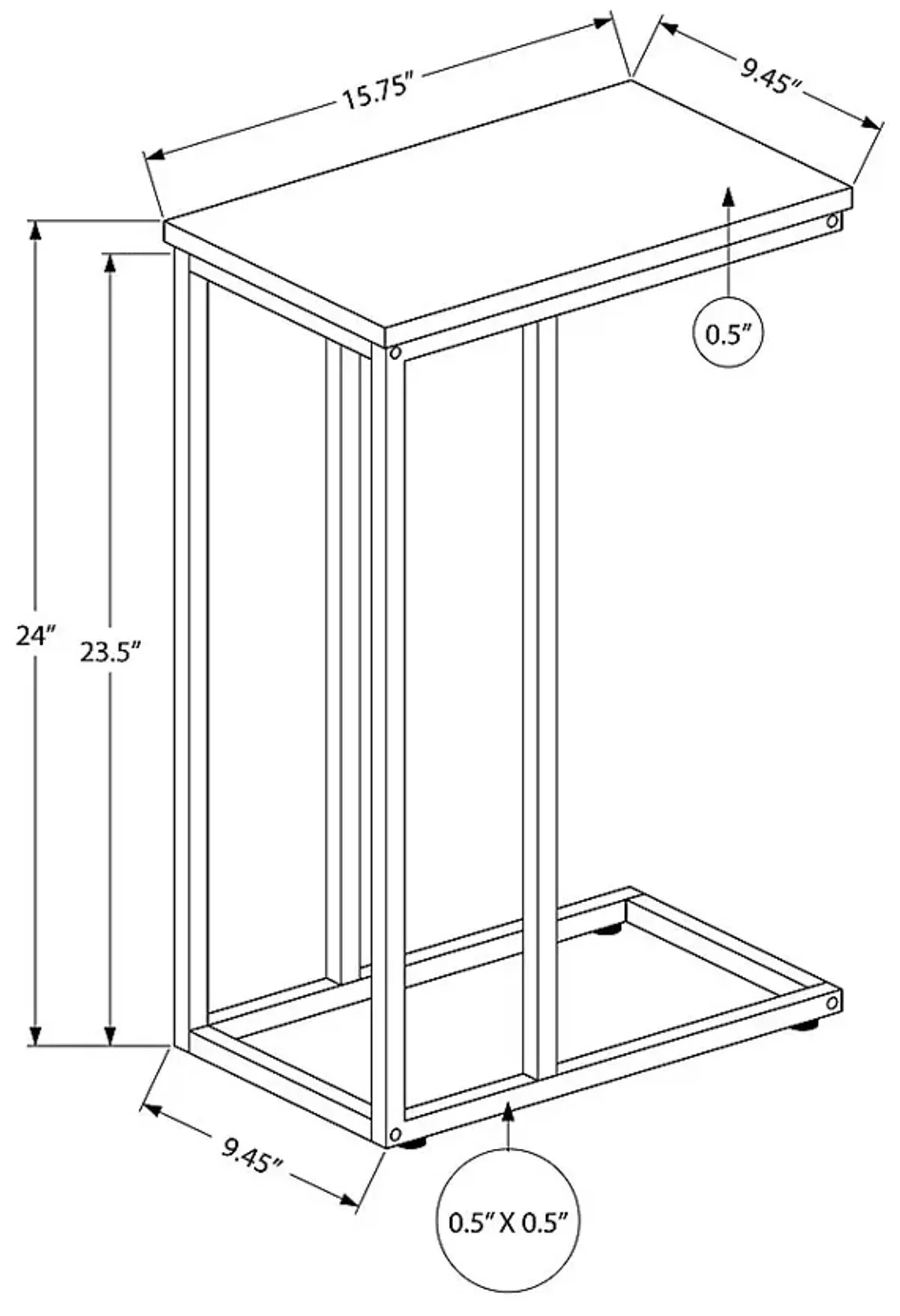 Thornewood White Side Table