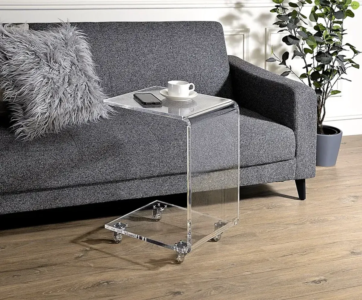 Crystalview Clear Chairside Table