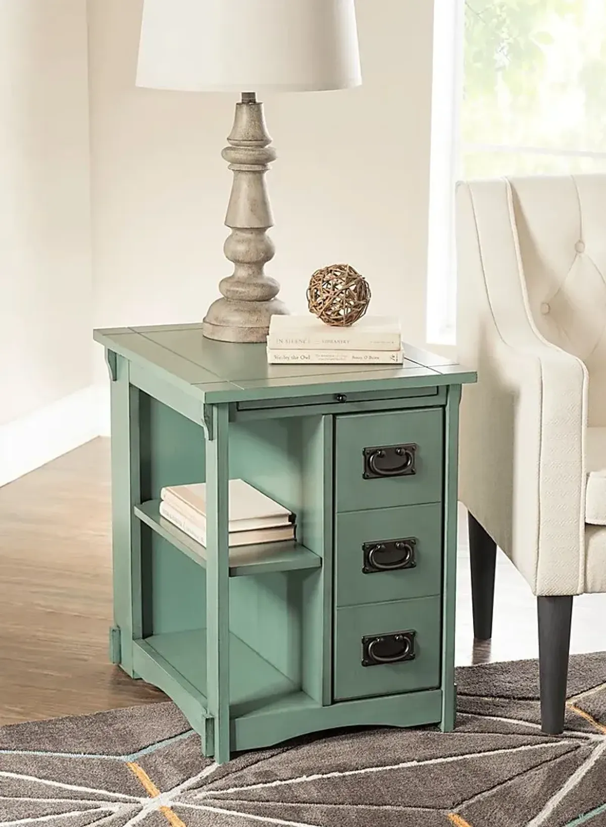 Ketura Teal End Table