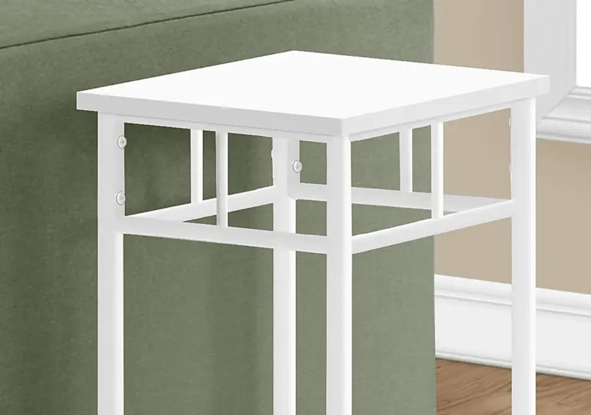 Fairknoll White End Table