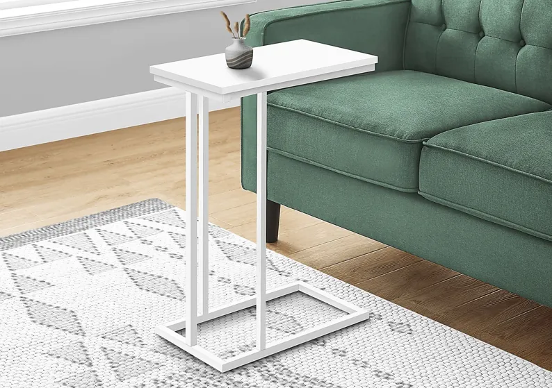 Homeacres White End Table