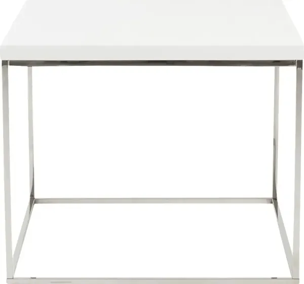 Clower White Side Table
