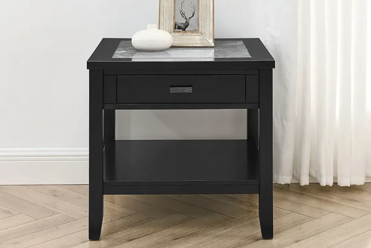 Ellendell Black End Table