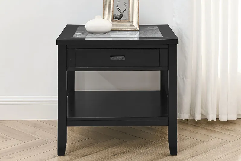 Ellendell Black End Table