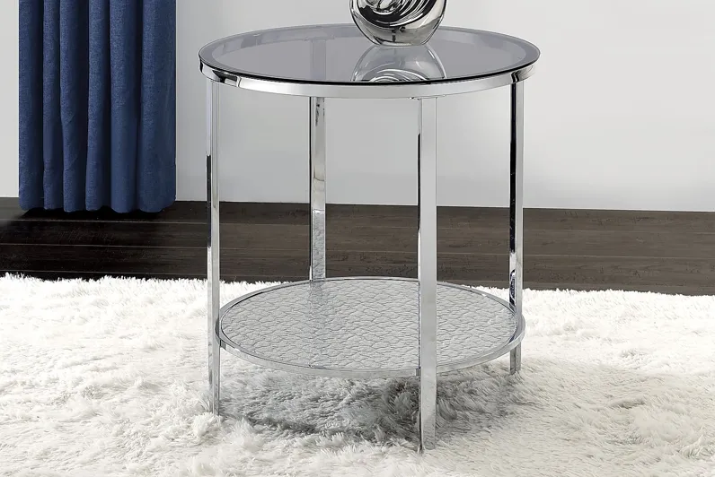 Ellopia Gray End Table