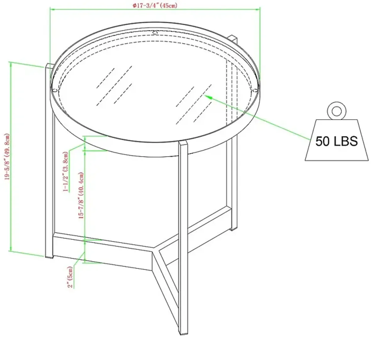 Oarman Black End Table