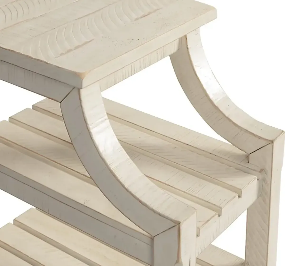 Shireton White Chairside Table