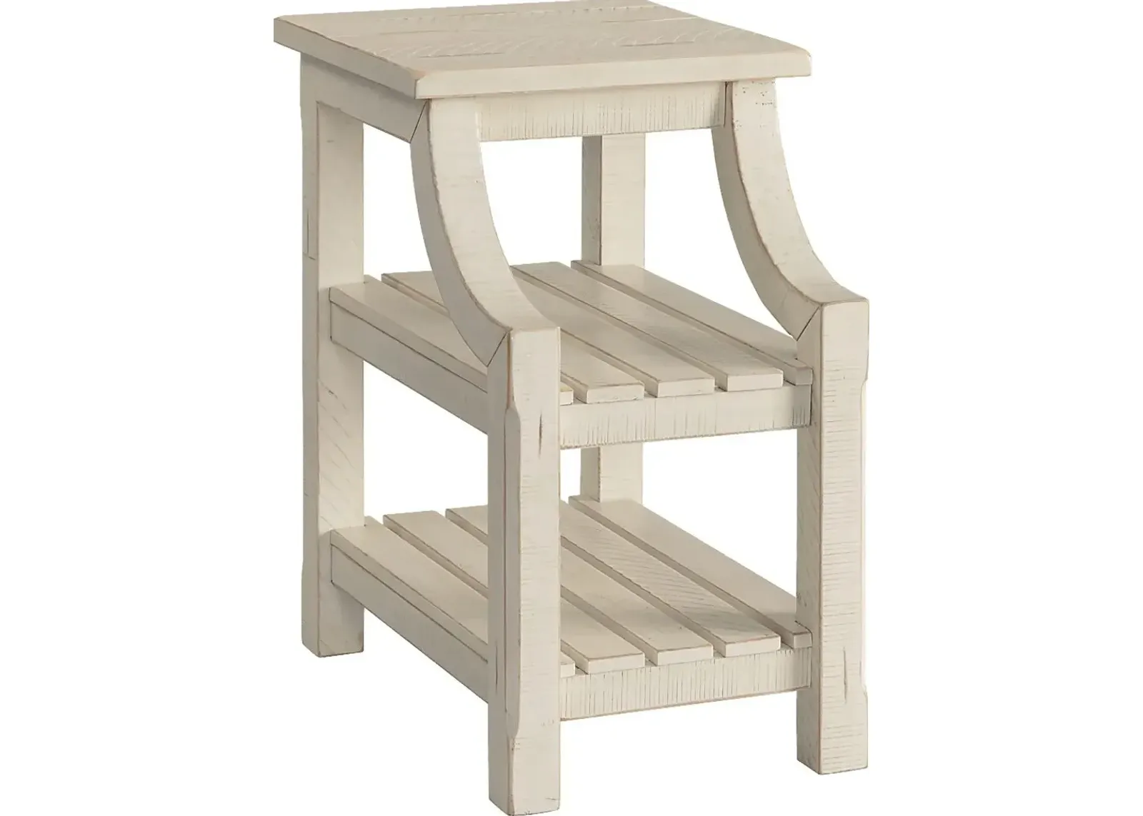 Shireton White Chairside Table