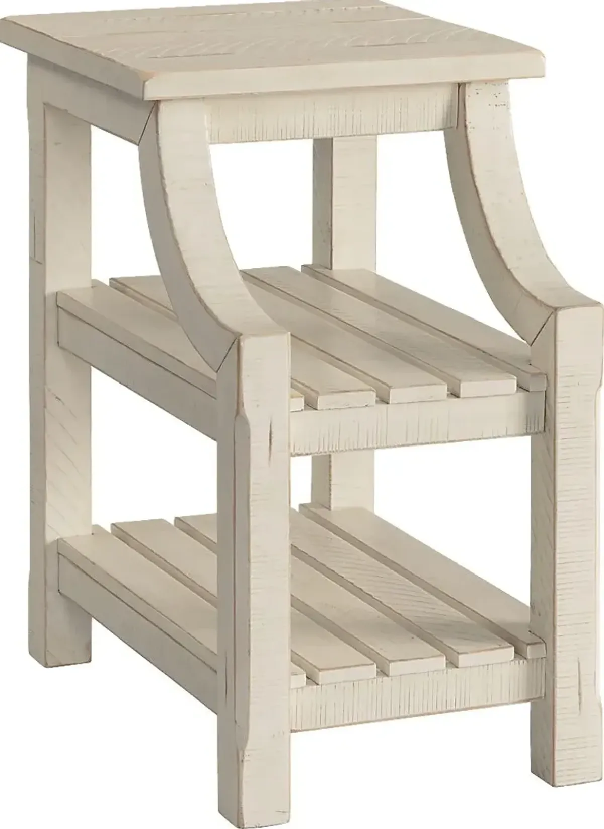 Shireton White Chairside Table