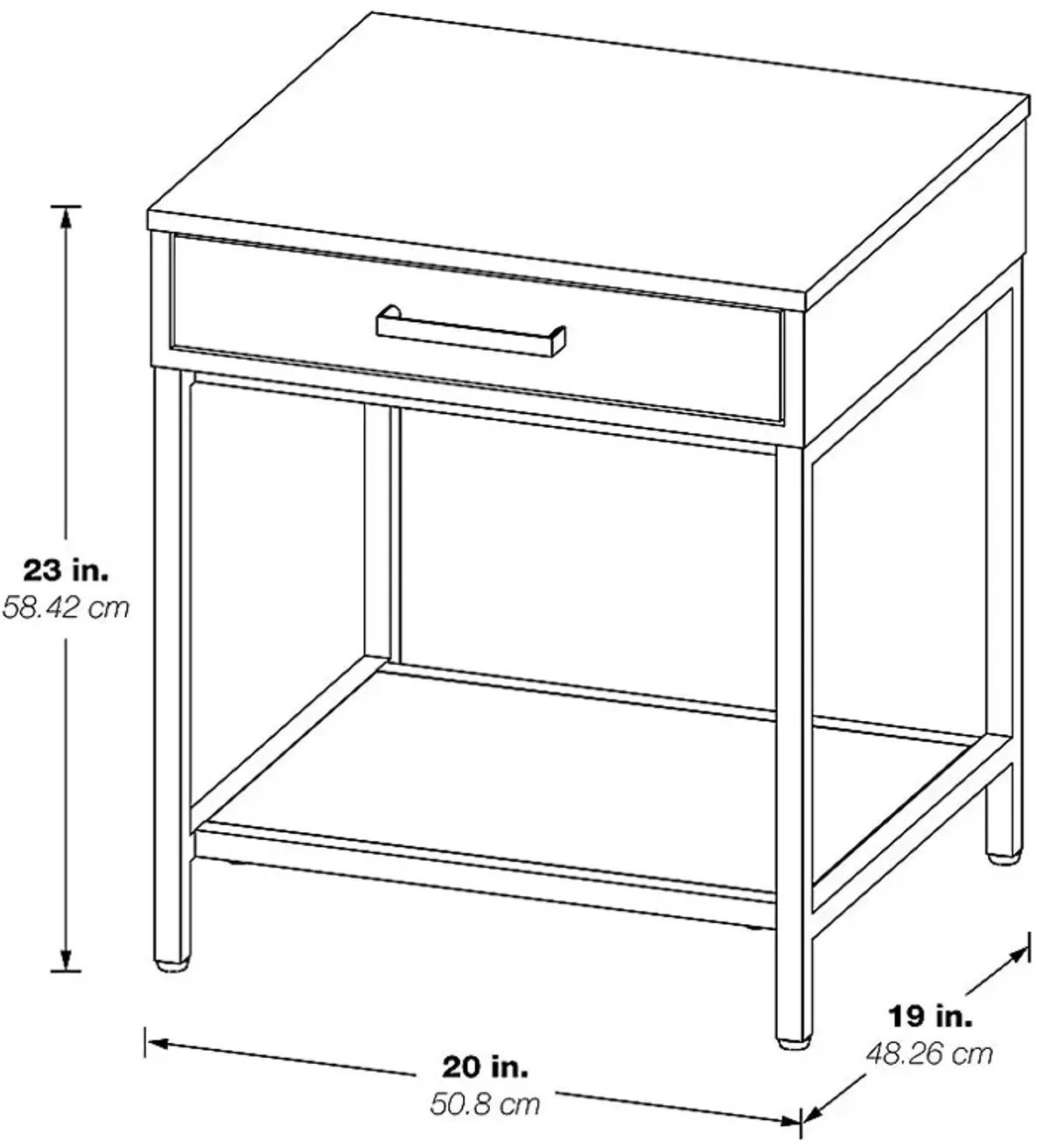 Altrissa White End Table