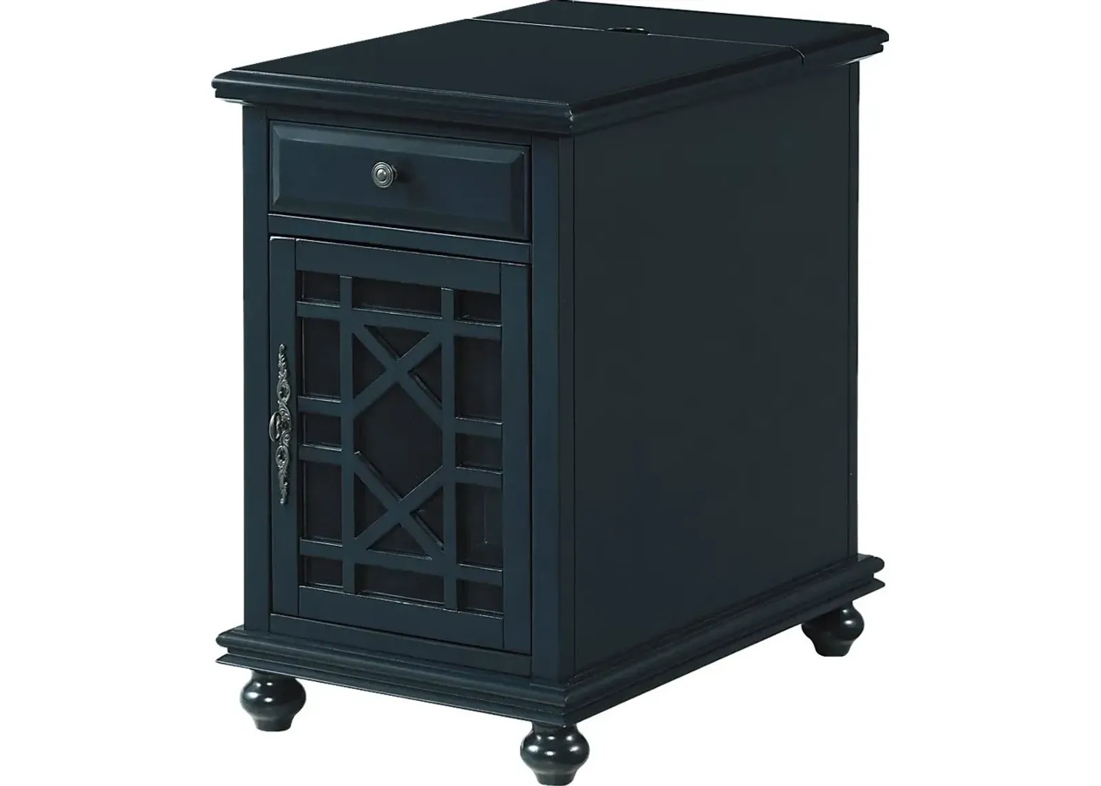 Bunyard Navy Blue Chairside Table