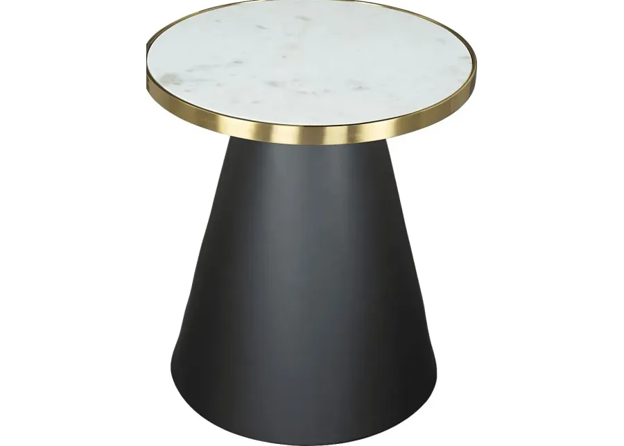 Vignaud White End Table