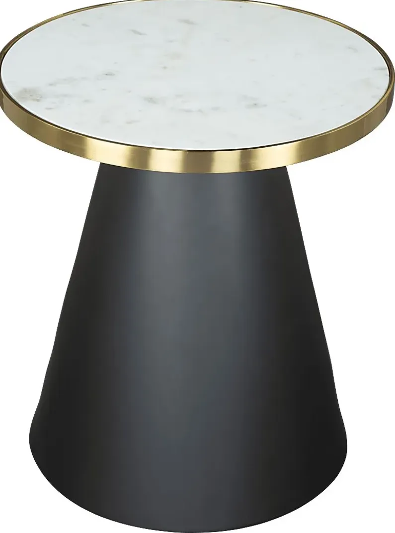 Vignaud White End Table