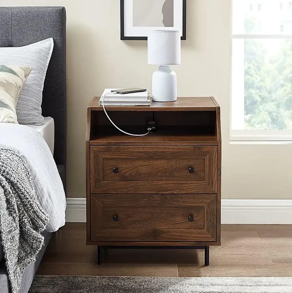 Halsford Walnut End Table