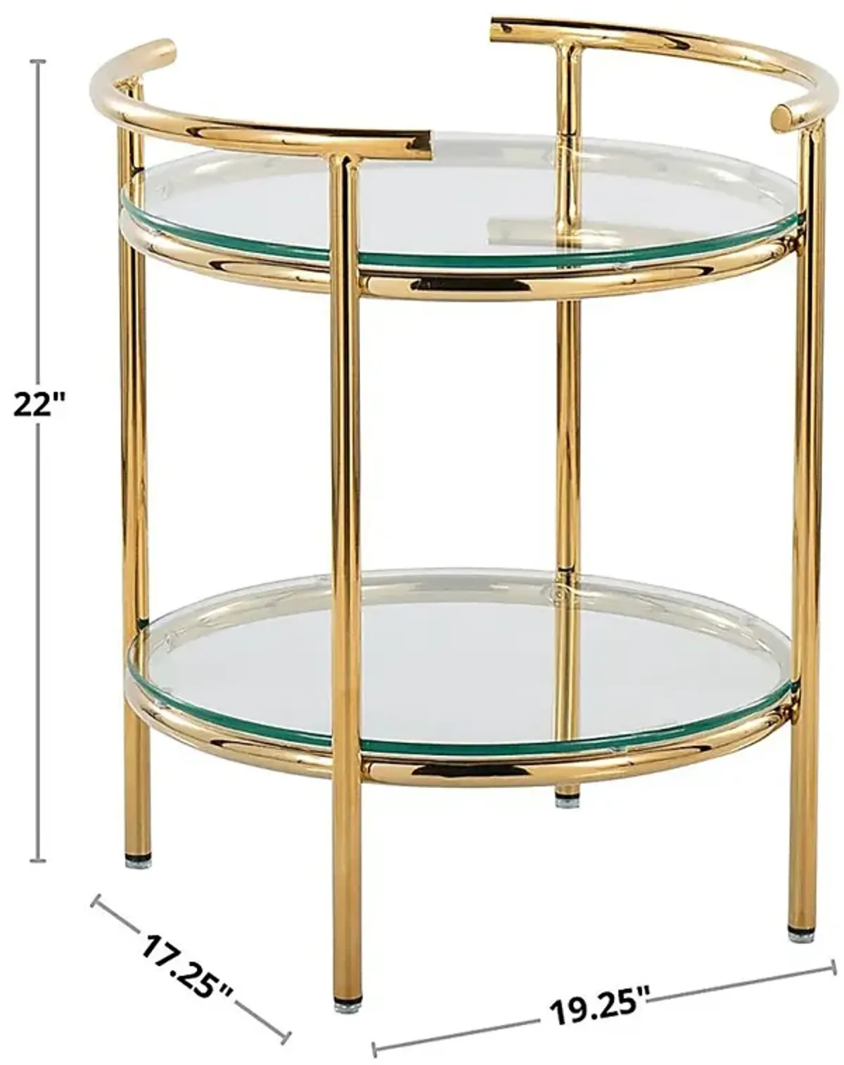 Alldershot Gold End Table