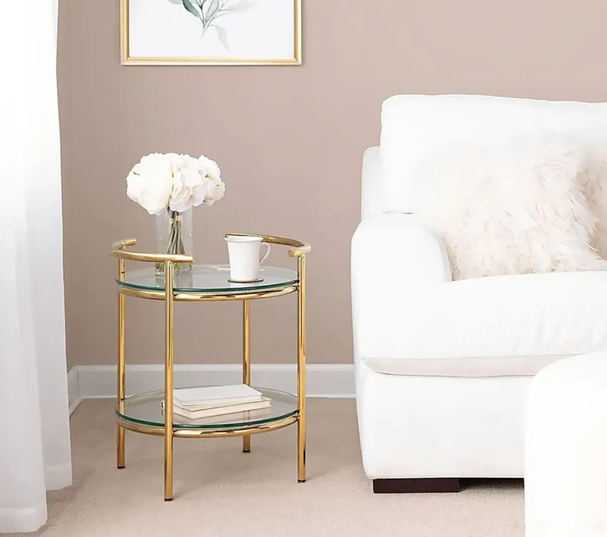 Alldershot Gold End Table