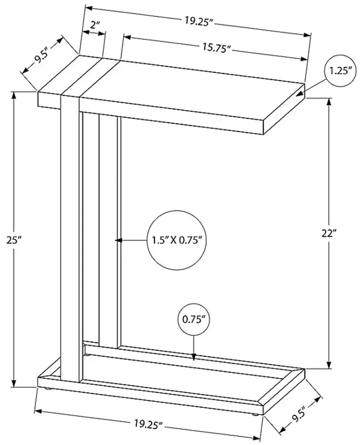 Donbree Brown Side Table