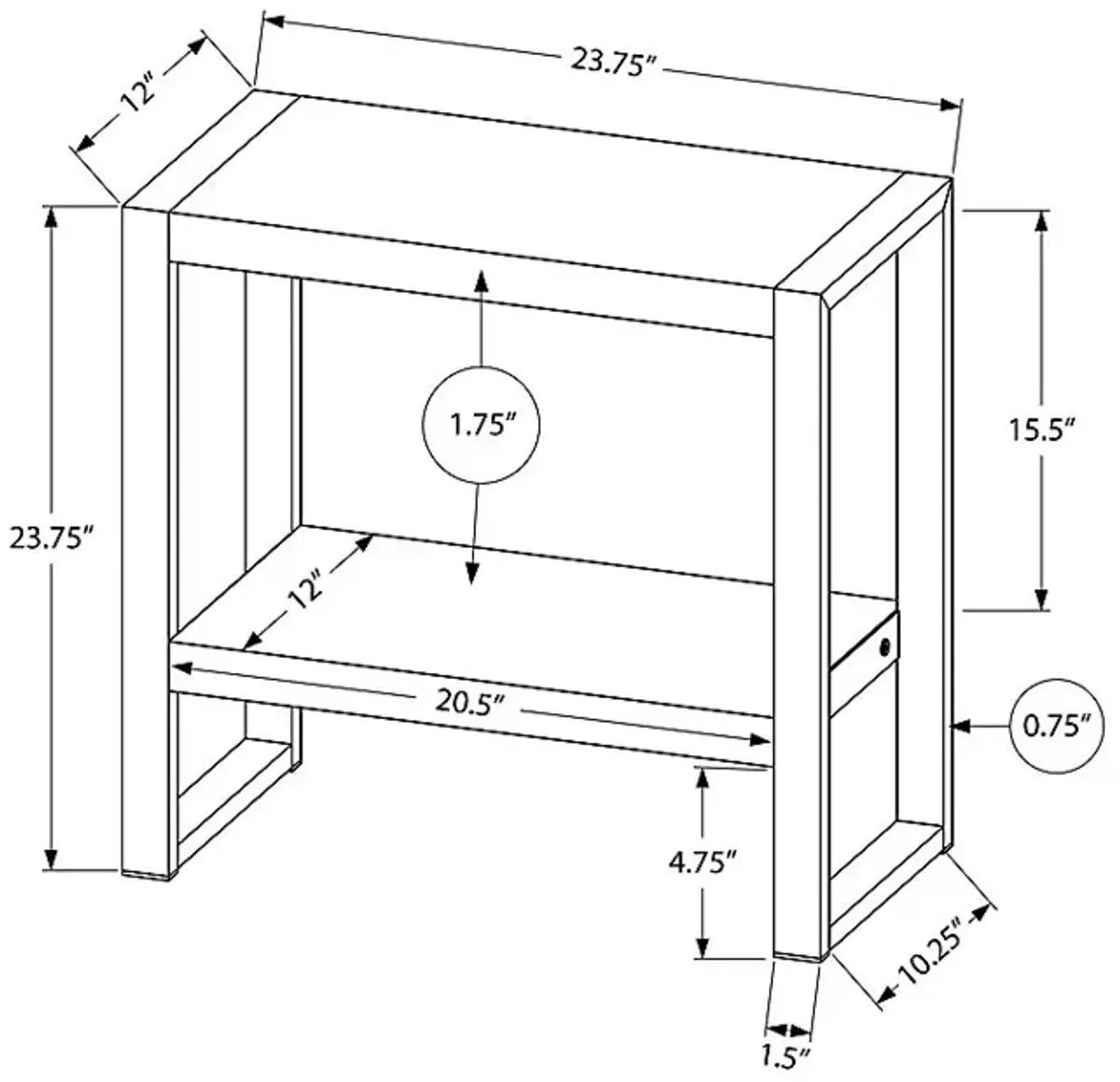 Willark Gray Side Table